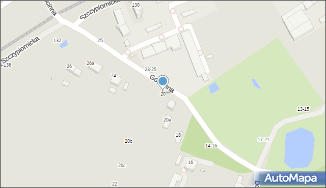 Kalisz, Gościnna, 20, mapa Kalisza