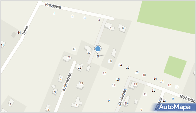 Kalonka, Goździkowa, 28, mapa Kalonka