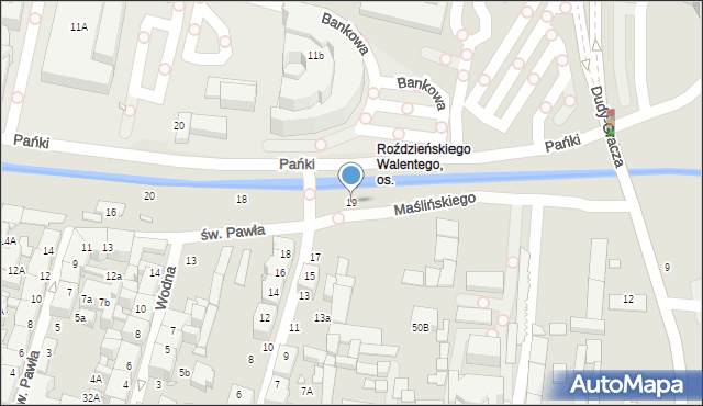 Katowice, Górnicza, 19, mapa Katowic