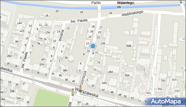 Katowice, Górnicza, 9, mapa Katowic