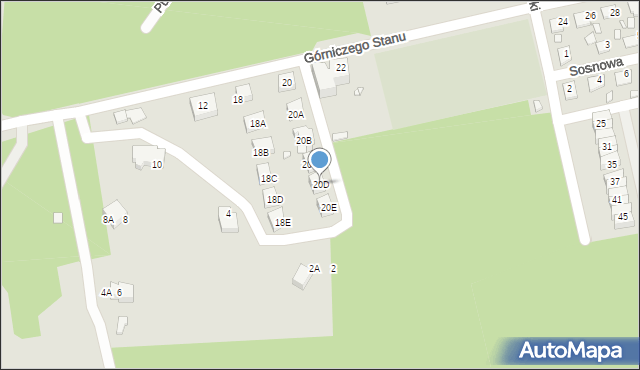 Katowice, Górniczego Stanu, 20D, mapa Katowic