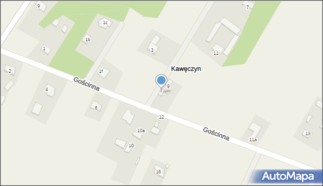 Kawęczyn, Gościnna, 7, mapa Kawęczyn