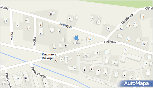 Kazimierz Biskupi, Golińska, 2e, mapa Kazimierz Biskupi