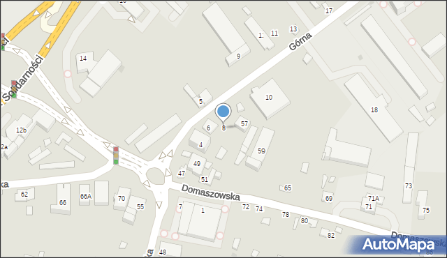 Kielce, Górna, 8, mapa Kielc