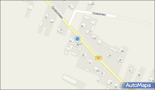 Kiełczyna, Gościniec, 25, mapa Kiełczyna