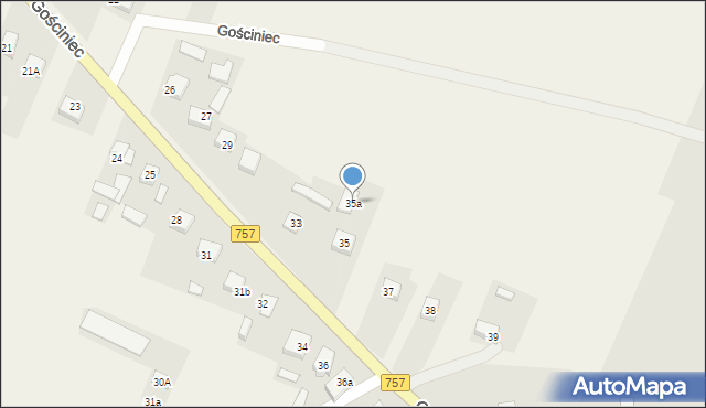 Kiełczyna, Gościniec, 35a, mapa Kiełczyna