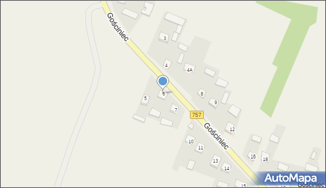 Kiełczyna, Gościniec, 6, mapa Kiełczyna