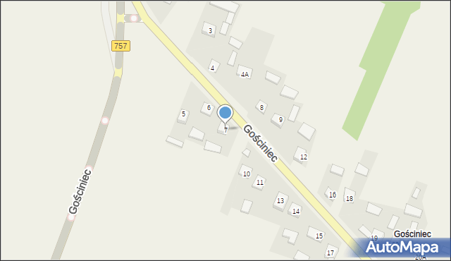 Kiełczyna, Gościniec, 7, mapa Kiełczyna