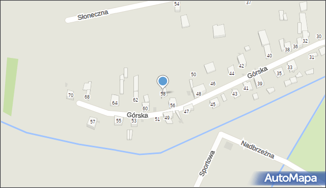 Kietrz, Górska, 58, mapa Kietrz