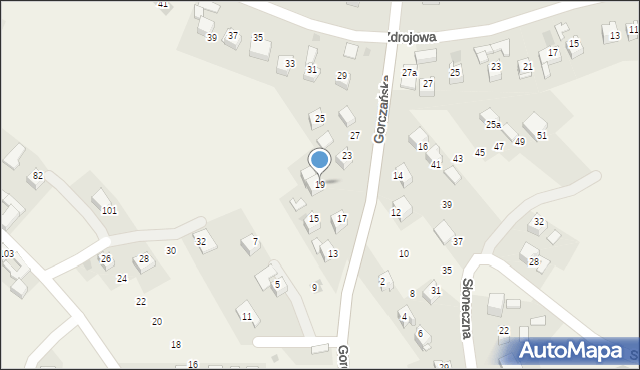 Kluszkowce, Gorczańska, 19, mapa Kluszkowce