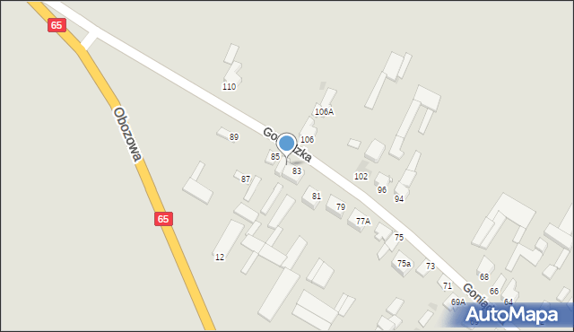 Knyszyn, Goniądzka, 85A, mapa Knyszyn