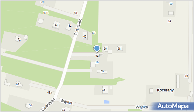 Kocerany, Gościniec, 54, mapa Kocerany