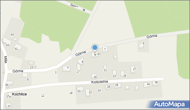 Kochlice, Górna, 6, mapa Kochlice