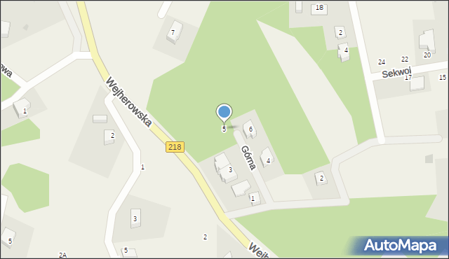 Koleczkowo, Górna, 5, mapa Koleczkowo