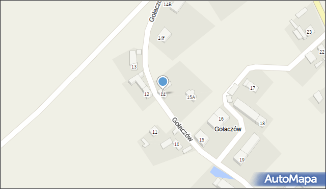 Konradówka, Gołaczów, 14, mapa Konradówka