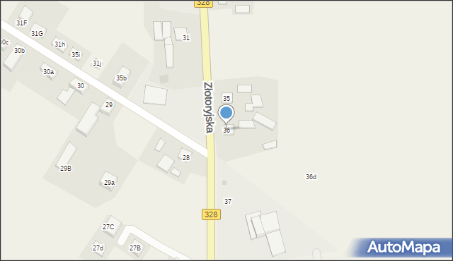 Konradówka, Gołaczów, 36, mapa Konradówka