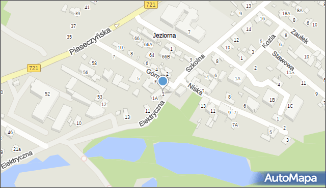 Konstancin-Jeziorna, Górna, 1, mapa Konstancin-Jeziorna