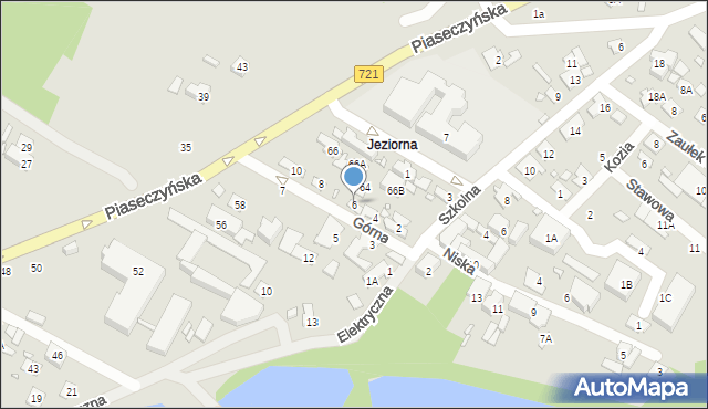 Konstancin-Jeziorna, Górna, 6, mapa Konstancin-Jeziorna