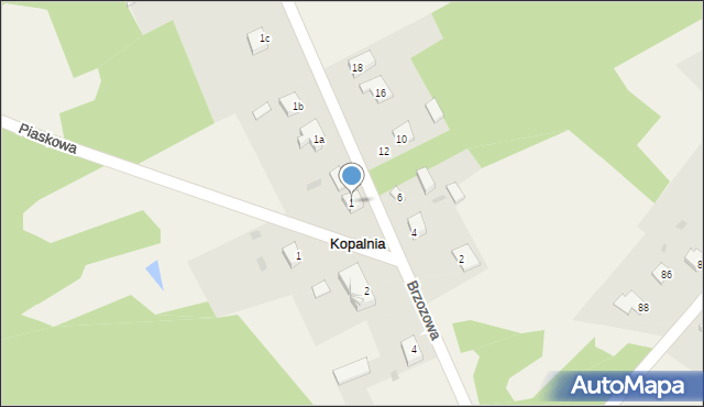 Kopalnia, Górna, 1, mapa Kopalnia