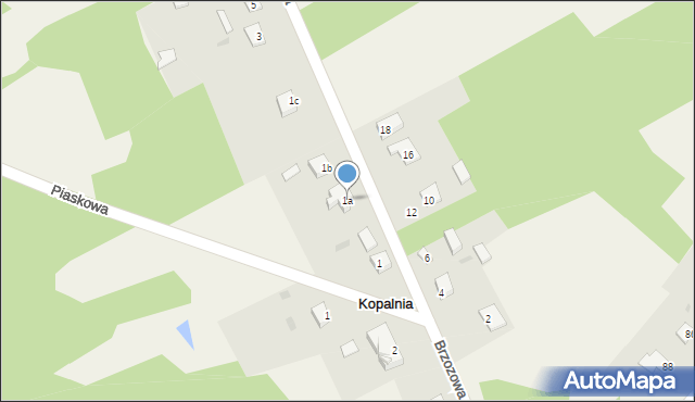 Kopalnia, Górna, 1a, mapa Kopalnia