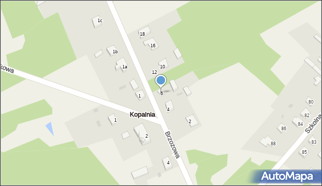 Kopalnia, Górna, 6, mapa Kopalnia