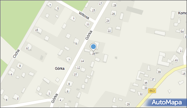 Kopki, Górka, 16, mapa Kopki