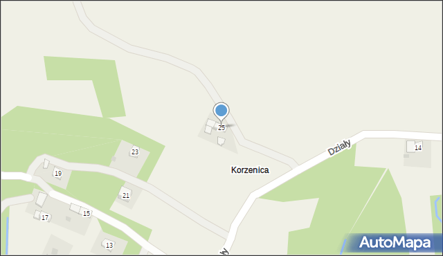 Korczyna, Górska, 25, mapa Korczyna