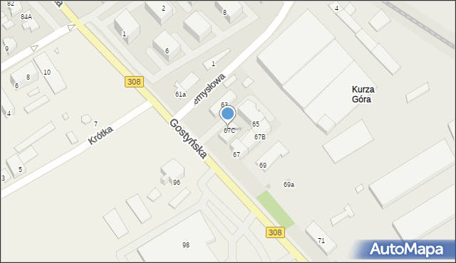 Kościan, Gostyńska, 67C, mapa Kościan