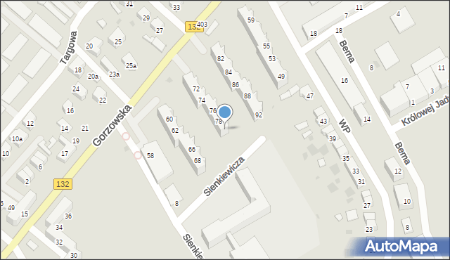 Kostrzyn nad Odrą, Gorzowska, 80, mapa Kostrzyn nad Odrą