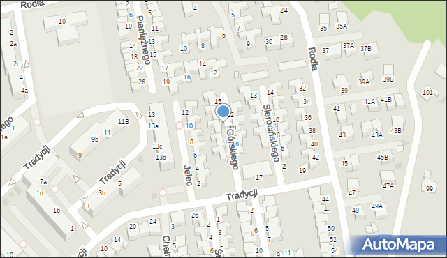 Koszalin, Górskiego Klaudiusza, 11, mapa Koszalina