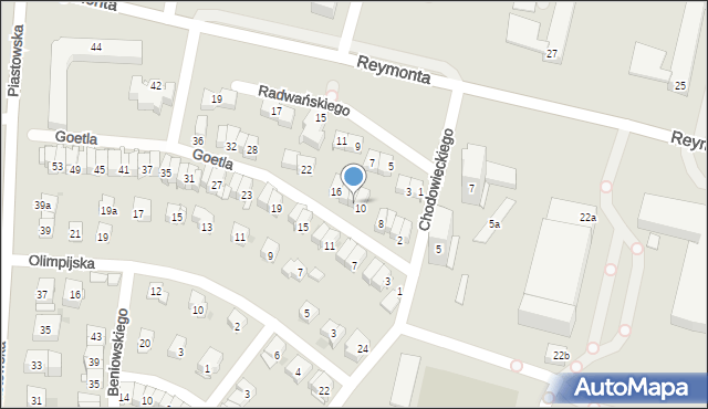 Kraków, Goetla Walerego, 12, mapa Krakowa