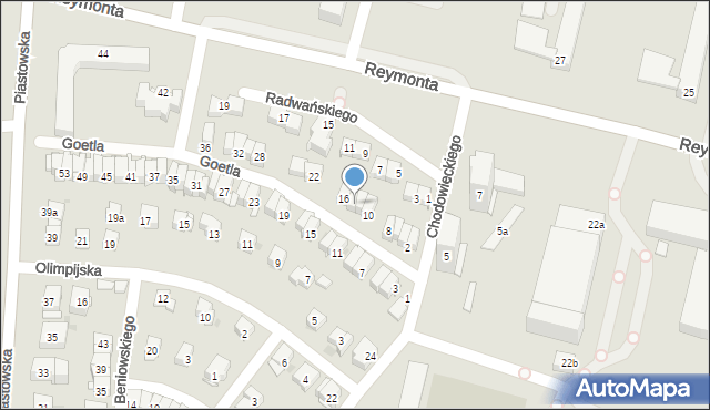 Kraków, Goetla Walerego, 14, mapa Krakowa