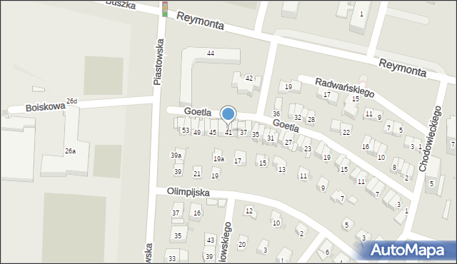 Kraków, Goetla Walerego, 41, mapa Krakowa