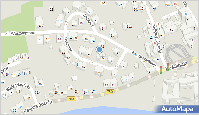 Kraków, Gontyna, 5, mapa Krakowa