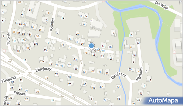 Kraków, Goplana, 20, mapa Krakowa