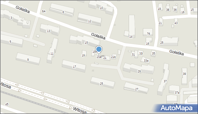 Kraków, Gołaśka, 21a, mapa Krakowa