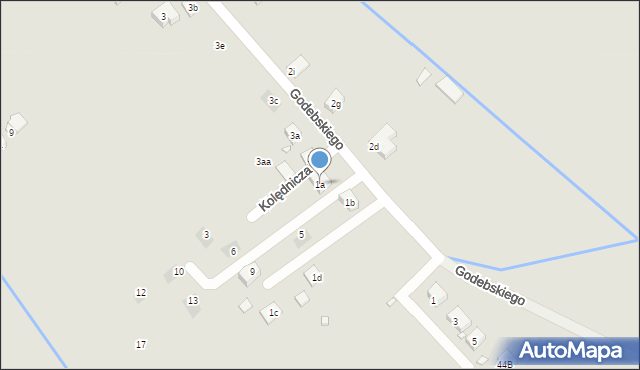 Kraków, Godebskiego Cypriana, 1a, mapa Krakowa