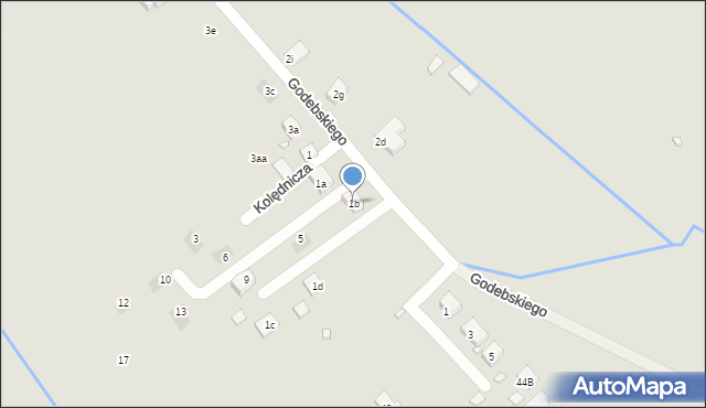 Kraków, Godebskiego Cypriana, 1b, mapa Krakowa