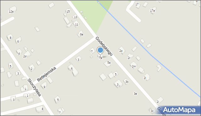 Kraków, Godebskiego Cypriana, 7a, mapa Krakowa