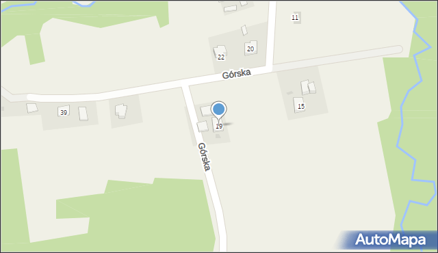 Krasna, Górska, 19, mapa Krasna