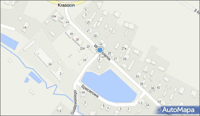 Krasocin, Godlewskiego Emila, 90, mapa Krasocin