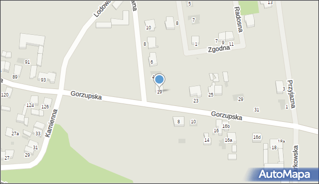 Krotoszyn, Gorzupska, 19, mapa Krotoszyna