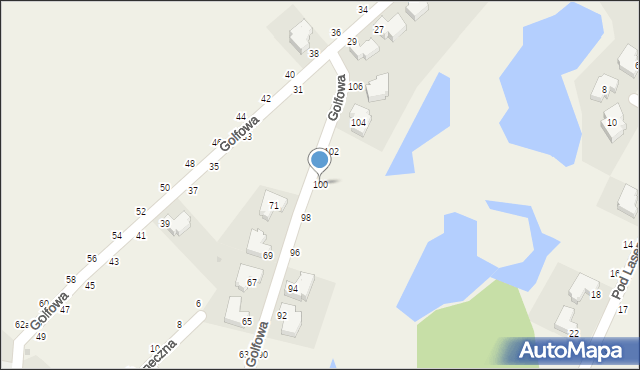 Kryniczno, Golfowa, 100, mapa Kryniczno