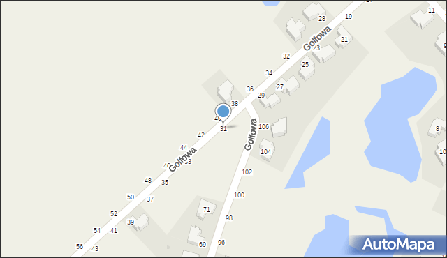 Kryniczno, Golfowa, 31, mapa Kryniczno