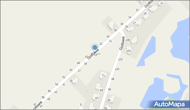 Kryniczno, Golfowa, 33, mapa Kryniczno