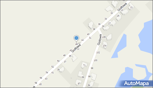 Kryniczno, Golfowa, 44, mapa Kryniczno