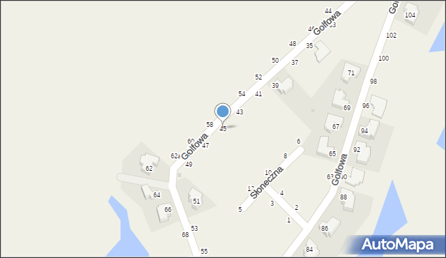 Kryniczno, Golfowa, 45, mapa Kryniczno