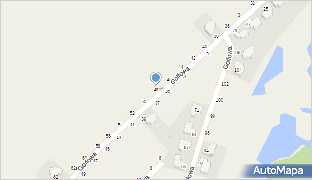 Kryniczno, Golfowa, 48, mapa Kryniczno