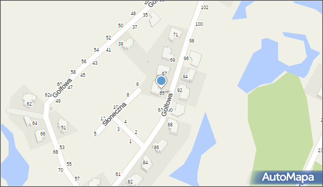 Kryniczno, Golfowa, 65, mapa Kryniczno