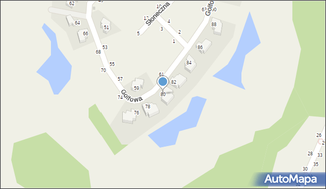 Kryniczno, Golfowa, 80, mapa Kryniczno